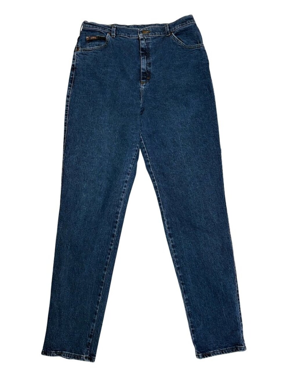 Riders Womens Denim Jeans Size 18L High-Waisted Blue Straight-Leg Cotton Vtg